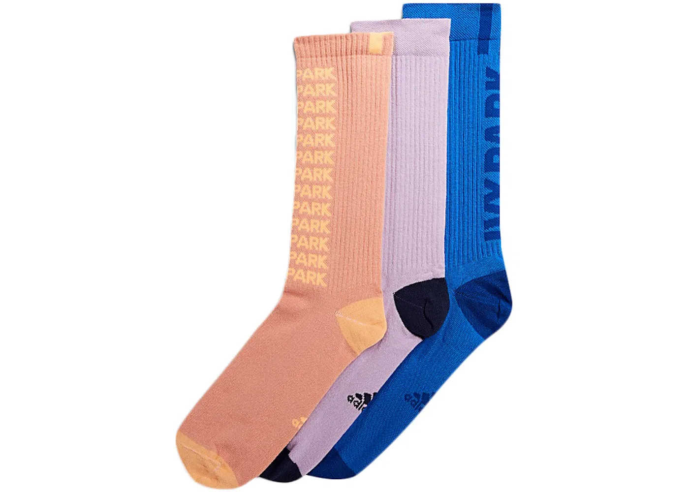Детские носки с ребристой текстурой набор 3 пары Ribbed Marble Socks (3 Pairs) Adidas, Ambient Blush/Purple Glow/Glory Blue