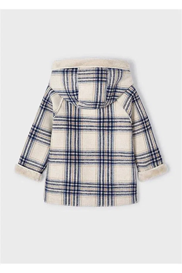 Детское пальто для девочек с принтом Aster Cashmere Mayoral, Navy Blue — фото 3