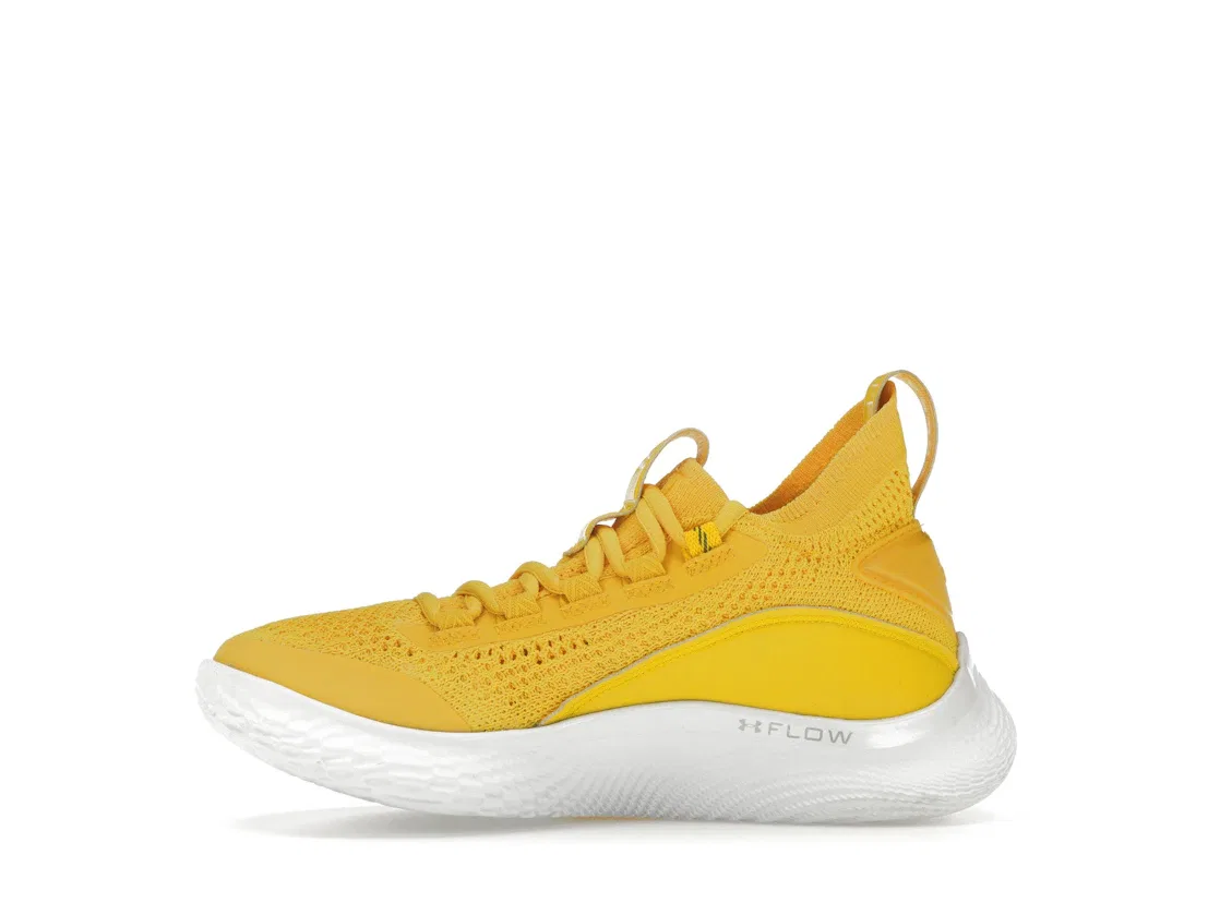 Детские кроссовки для баскетбола Under Armour Curry Flow 8, Taxi Yellow/White/Taxi Yellow — фото 3