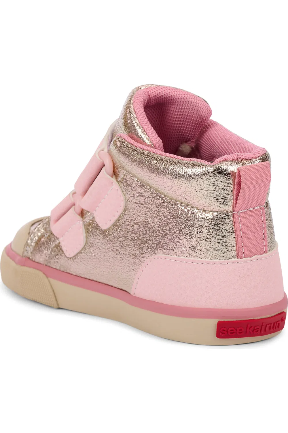 Детские кроссовки адаптивные высокие Dean Adapt II See Kai Run, Rose Gold — фото 2