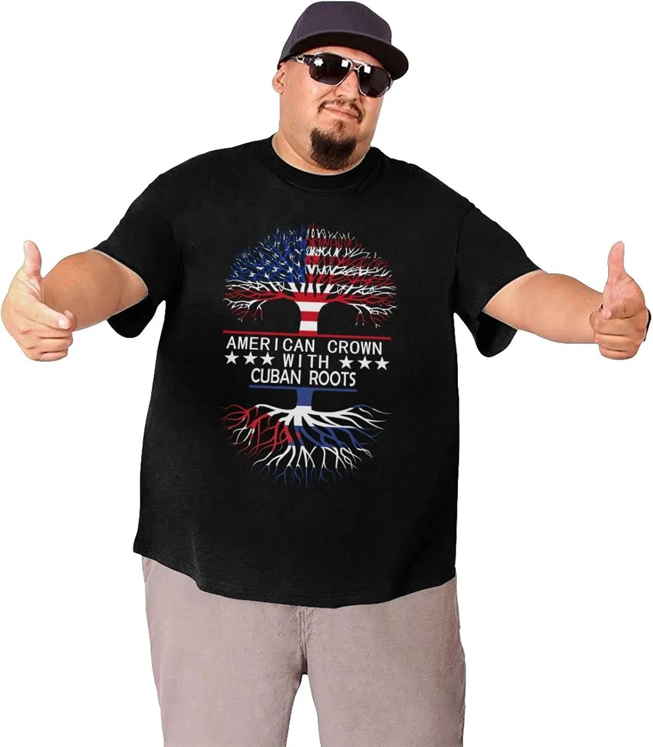 Женская футболка с графическим принтом Regular Fit, American Grown With Cuban Roots — фото 3