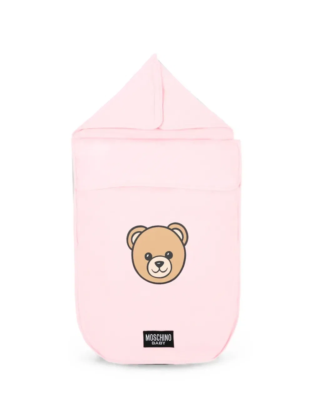 Спальный мешок с плюшевым мишкой Moschino Kids, розовый