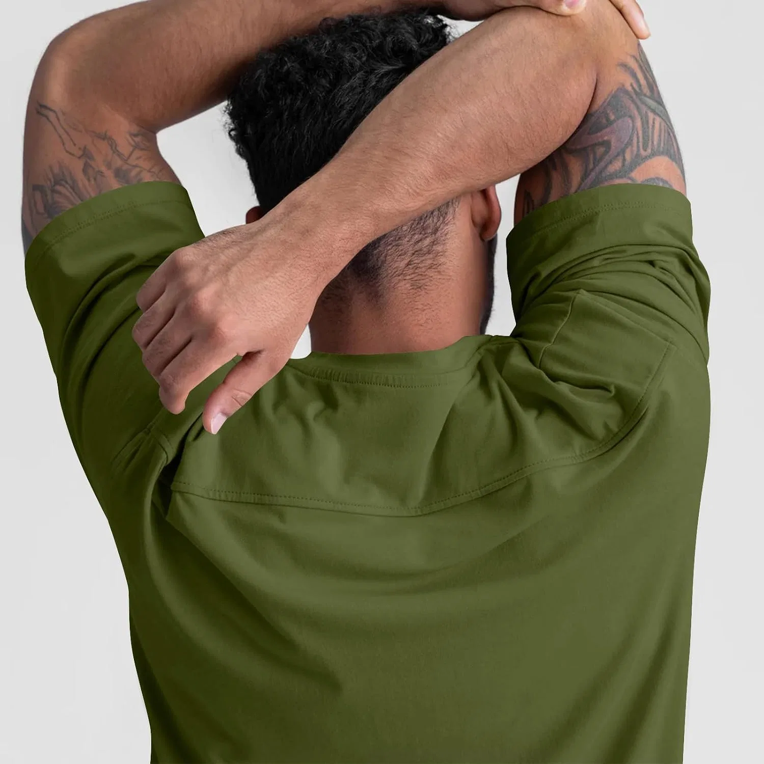 Мужская футболка с круглым вырезом Summer Classic Tops, Army Green — фото 3
