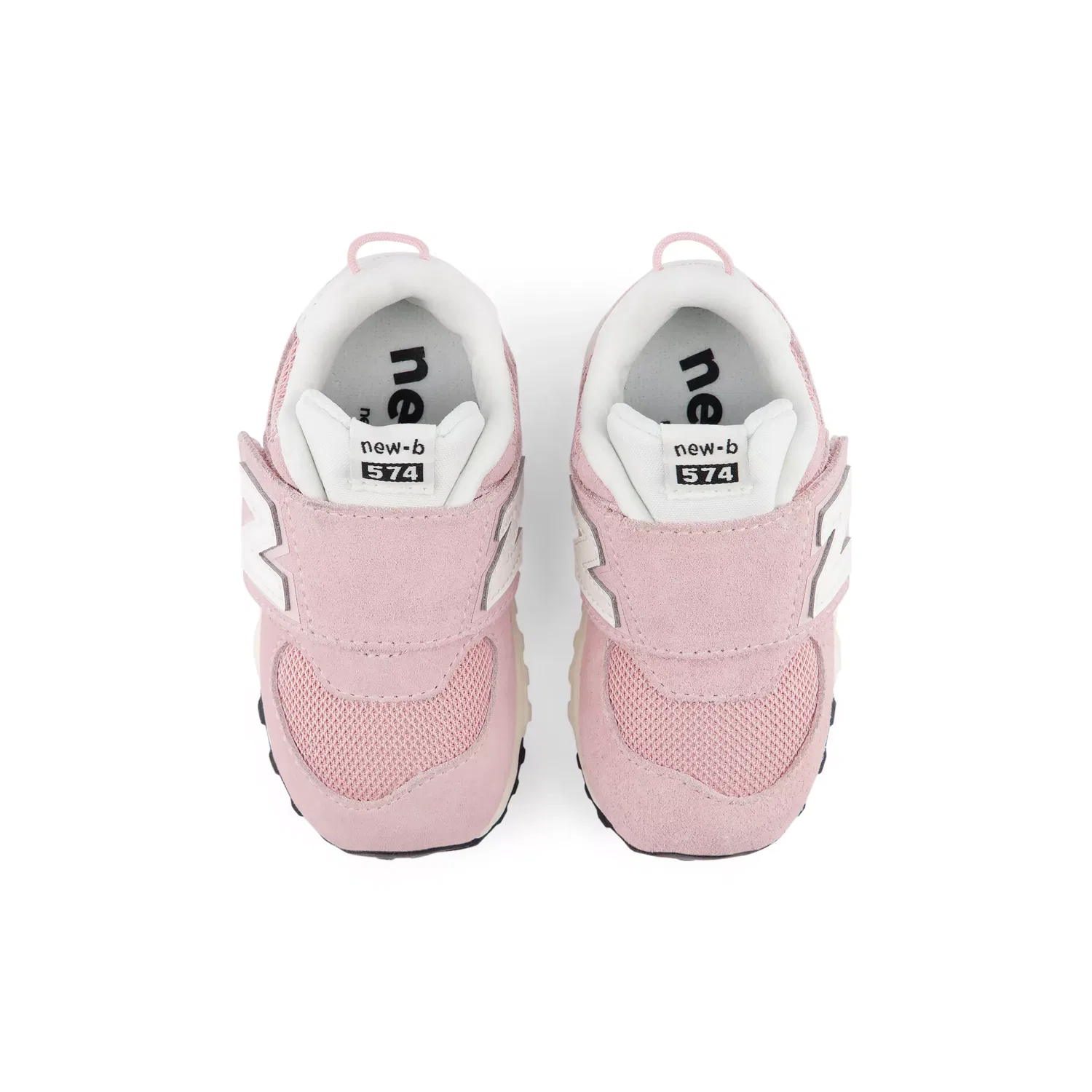 Детские кроссовки для малышей на липучке 574 New Balance, Pink Chalk With Sea Salt — фото 4