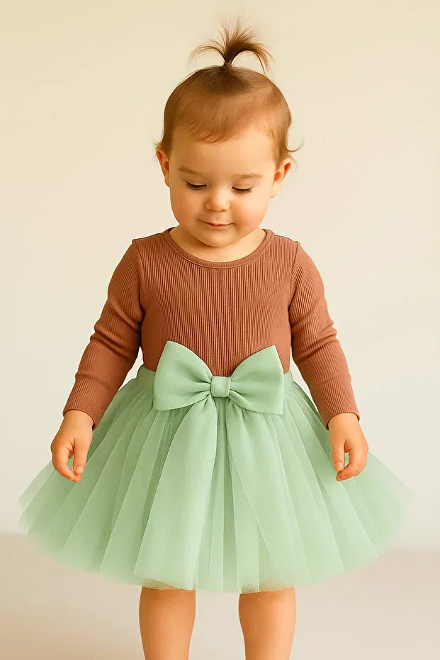 Детская юбка для девочек из фатина Nsmlife, Mint Green