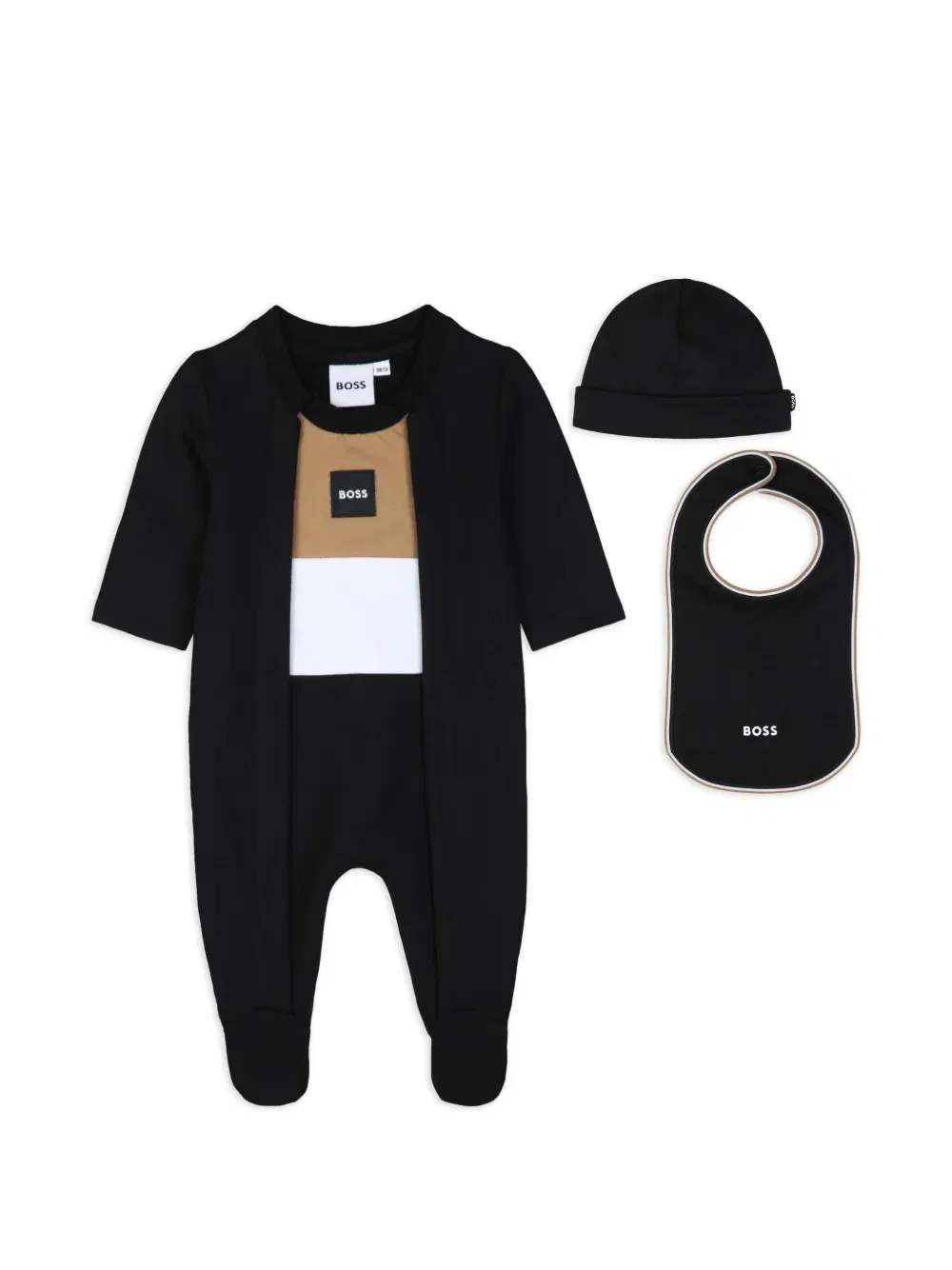 Пижама с нашивкой-логотипом BOSS Kidswear, черный