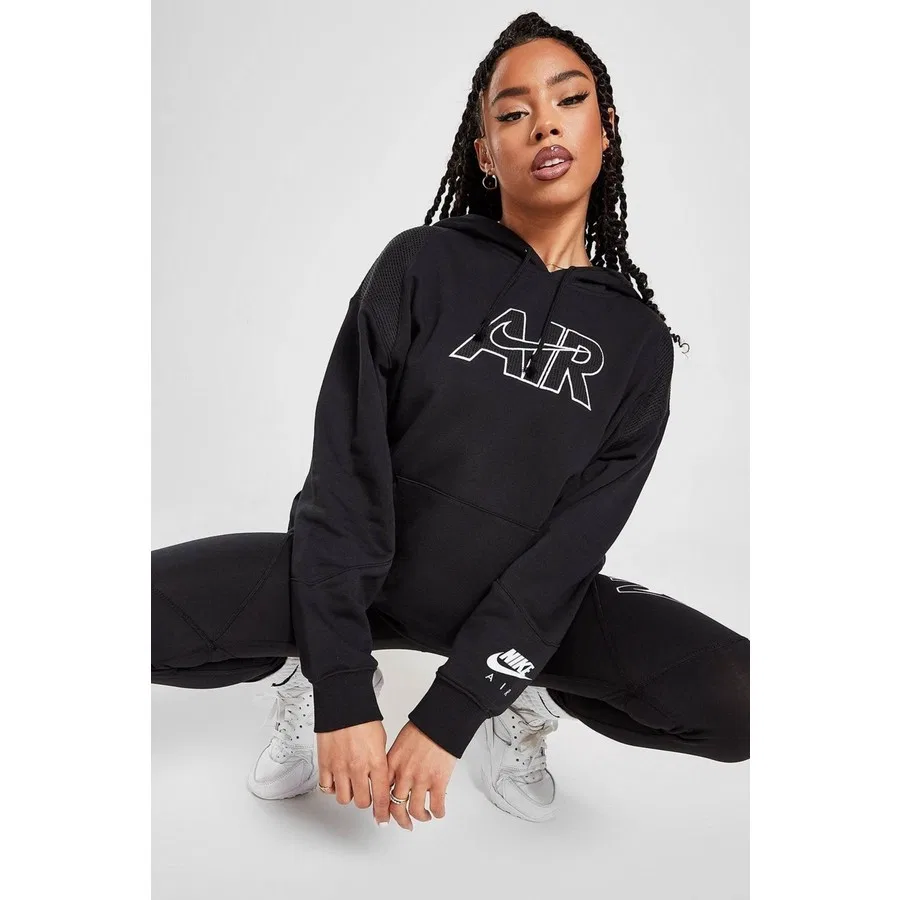 Женский худи oversize с капюшоном Nike Air, Черный