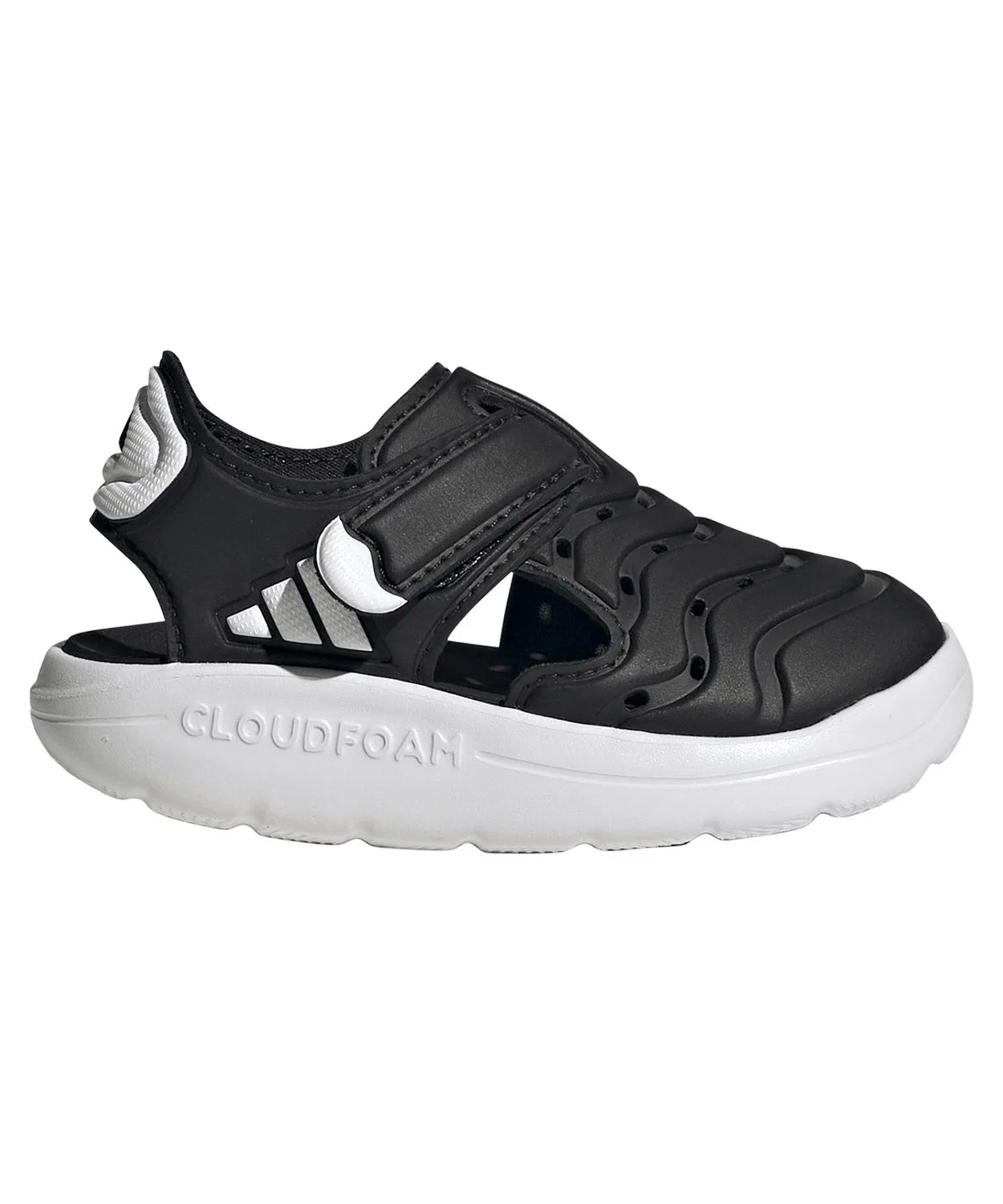 Детские спортивные сандалии с закрытым носком, легкие, с брендом Adidas, Black