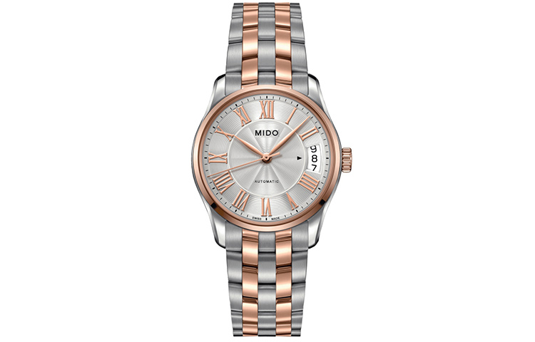 

MIDO Часы Brunner Series Automatic Mechanical Movement Women's Watch Watch 33mm Silver Dial, Silver