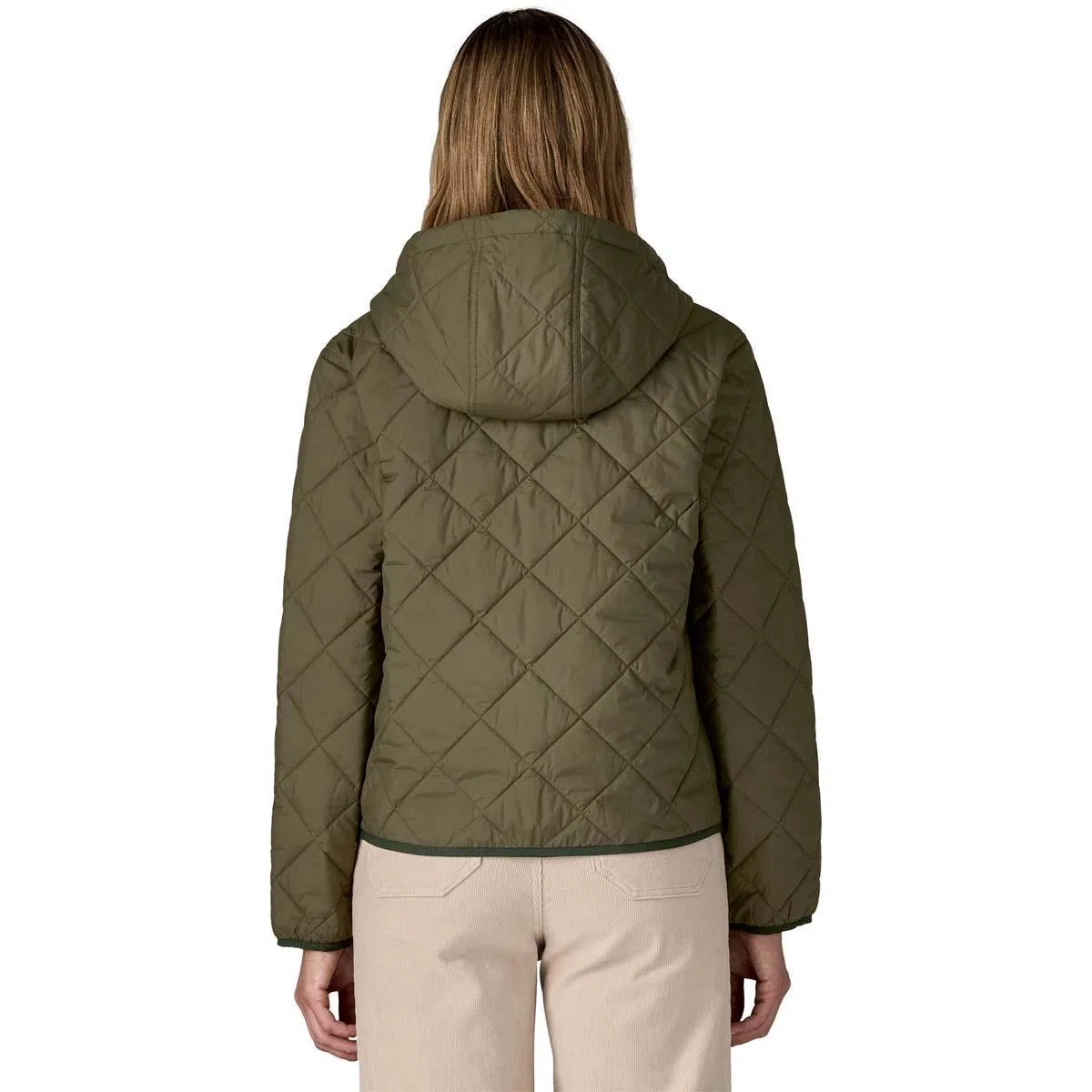 Женский стеганый бомбер с капюшоном Diamond Quilted Patagonia, Basin Green — фото 2