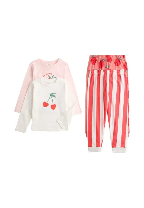 Комплект пижамы из 2 предметов с фруктовым принтом, хлопок, 2 pack fruit graphic sets, Marks & Spencer, multi, мультиколор