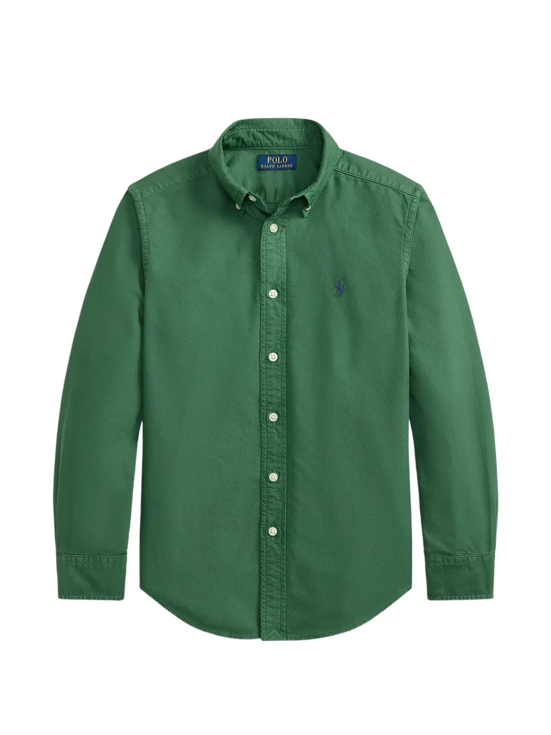 Хлопковая рубашка Оксфорд зеленого цвета Polo Ralph Lauren, зеленый