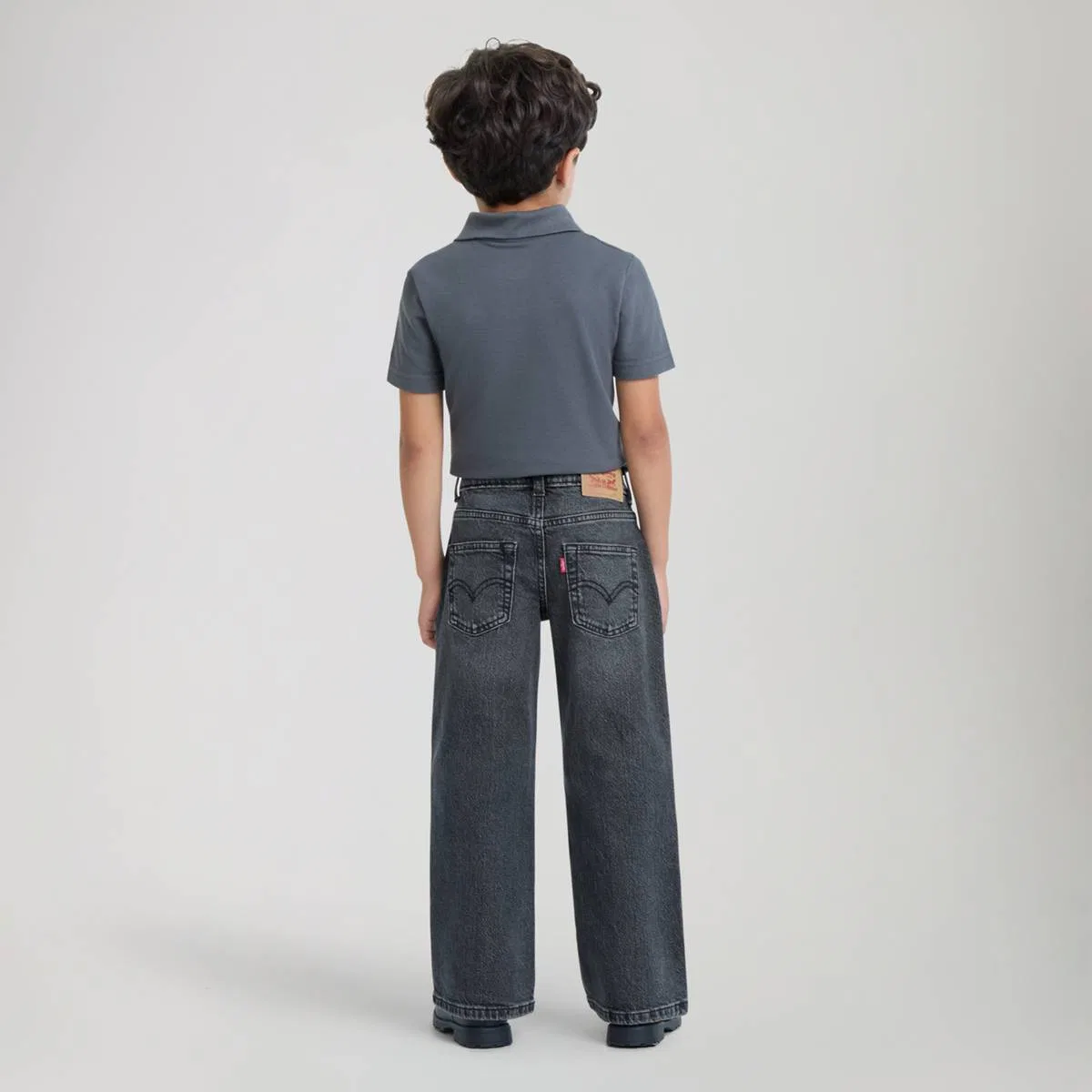 Свободные джинсы-клеш для мальчиков 4-7 лет Levi's, All Night - Dark Wash — фото 4