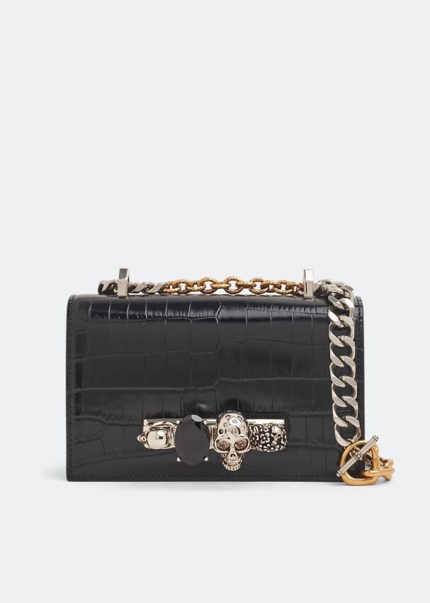

Сумка кросс-боди ALEXANDER MCQUEEN Mini jewelled satchel, черный