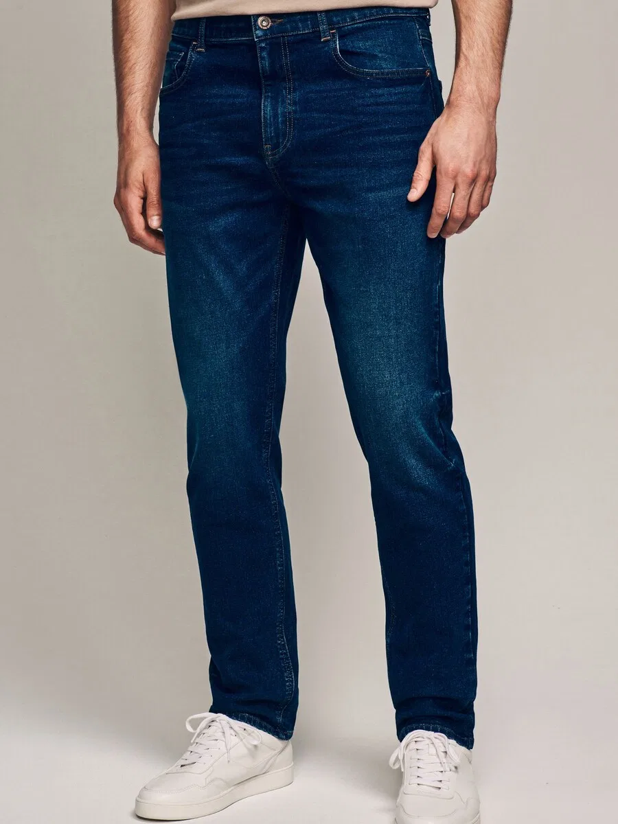 Джинсы Next Slim fit 'Essential' темно-синего цвета — фото 2