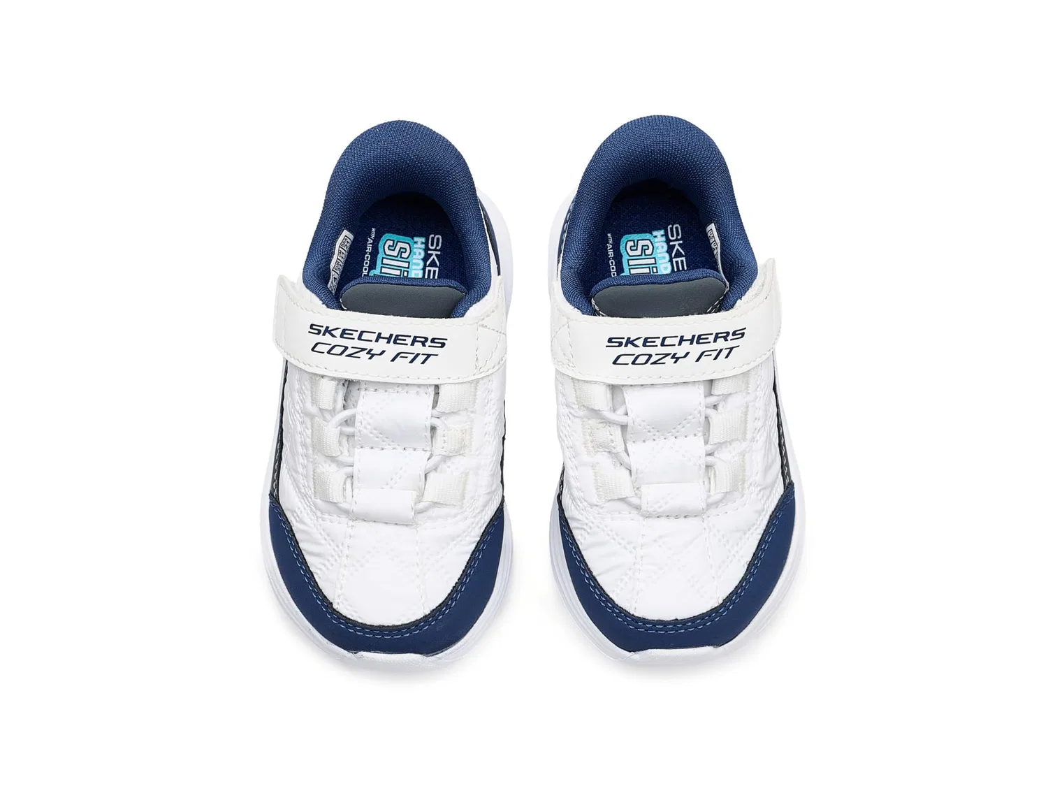 Кроссовки Hands-Free Slip-Ins-Comfy Sprints 404210N (для малышей) Skechers Kids, White/Navy — фото 3