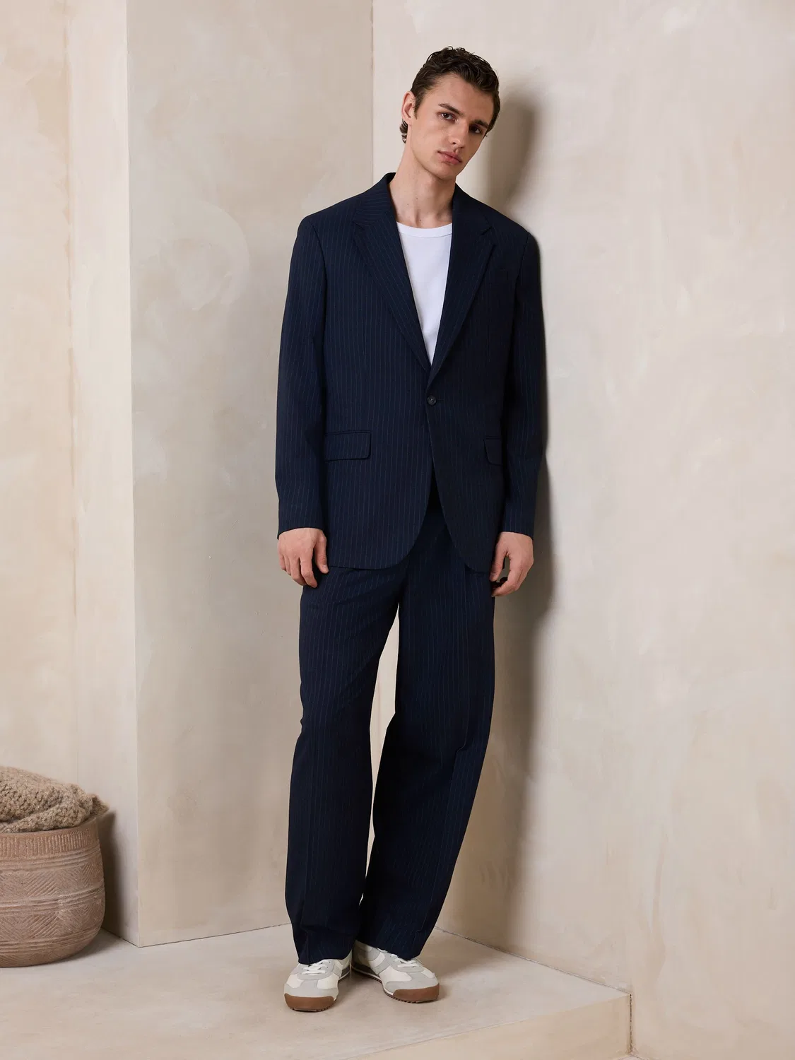Пиджак свободного кроя с текстурной полоской, Navy Blue Next, Navy — фото 2