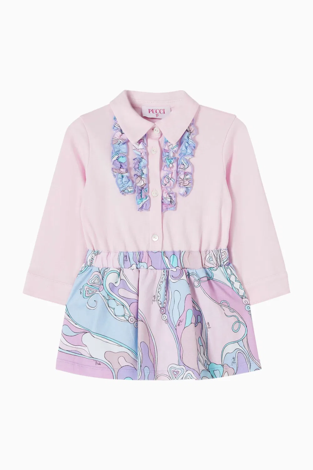 Боди-комбинезон с принтом из хлопка Emilio Pucci