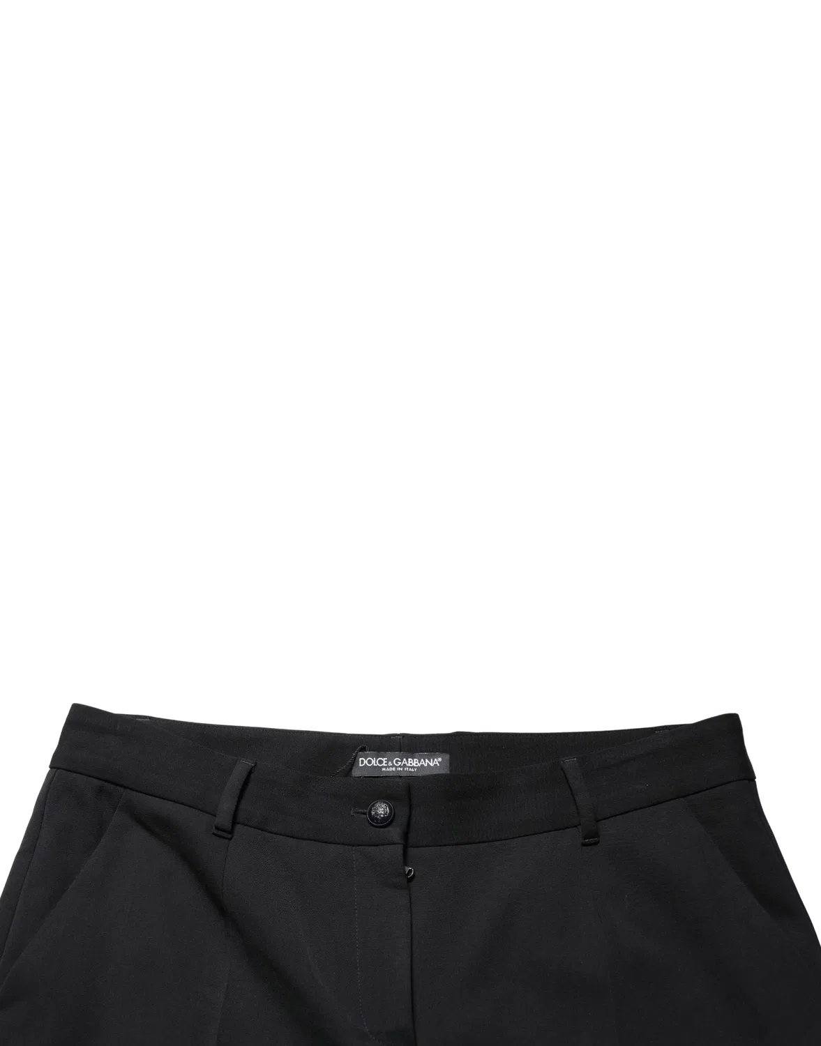 Женские брюки с завышенной талией укороченные Cropped pants Dolce & Gabbana, Black — фото 4