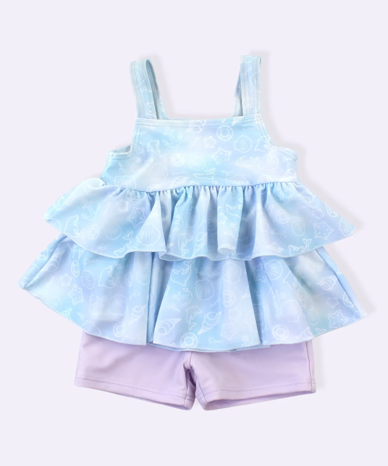 Детский раздельный купальник с горошком, модель SKAPE, Blue — фото 3