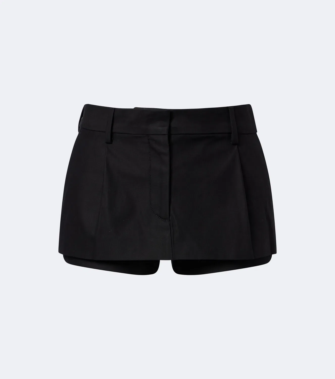 Хлопковая юбка-шорты Acne Studios, черный
