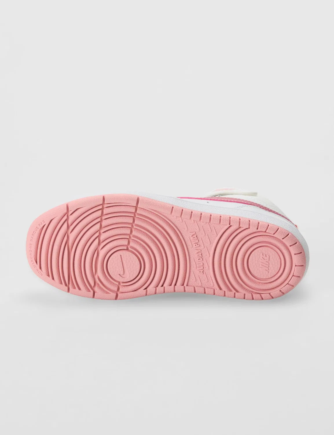 Детские кроссовки для мальчиков с высоким верхом NIKE Court Borough Mid 2, White Pink Glaze — фото 3
