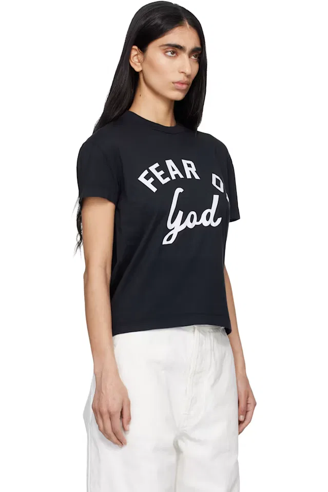 Черная университетская футболка Fear Of God — фото 2