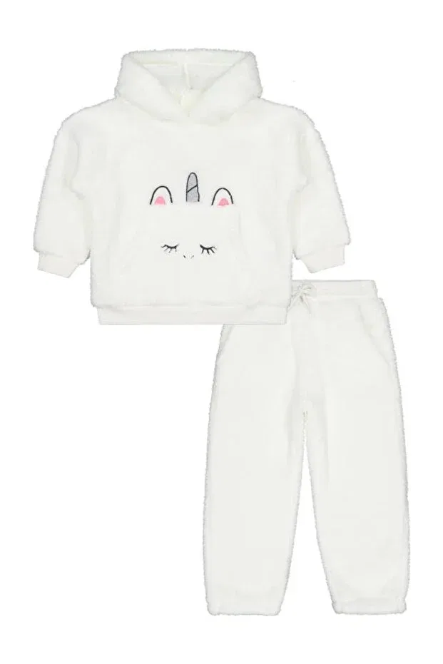Детский спортивный костюм для девочек с вышивкой Unicorn embroidered Civil Girls, Ecru — фото 3