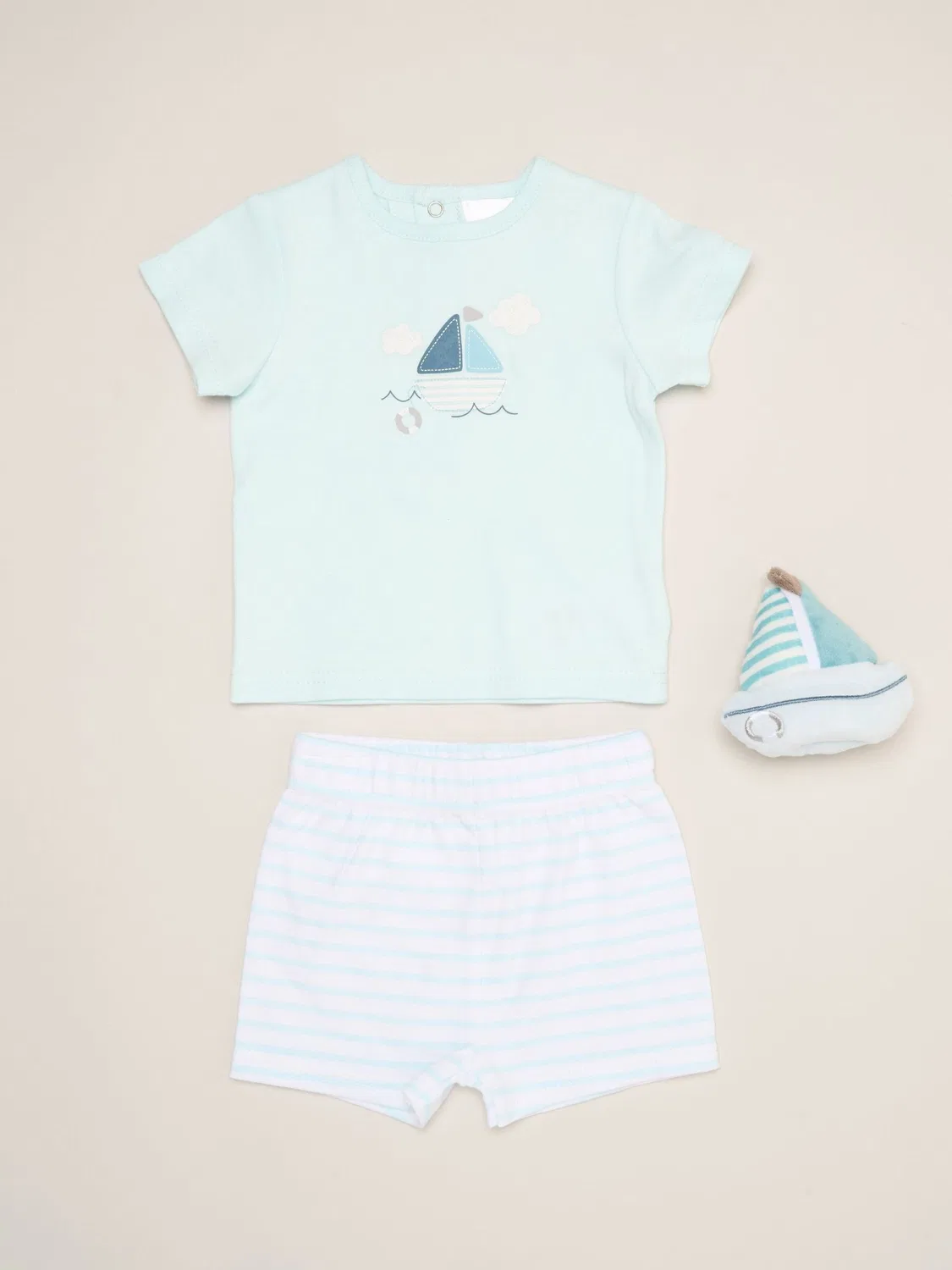 Комплект одежды для новорожденных с принтом лодки Rock-A-Bye Baby Boutique, синий
