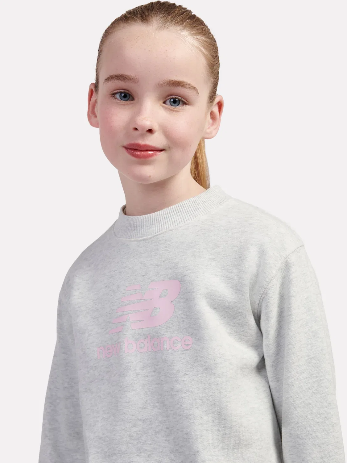 Свитшот с принтом, French Terry New Balance, серый