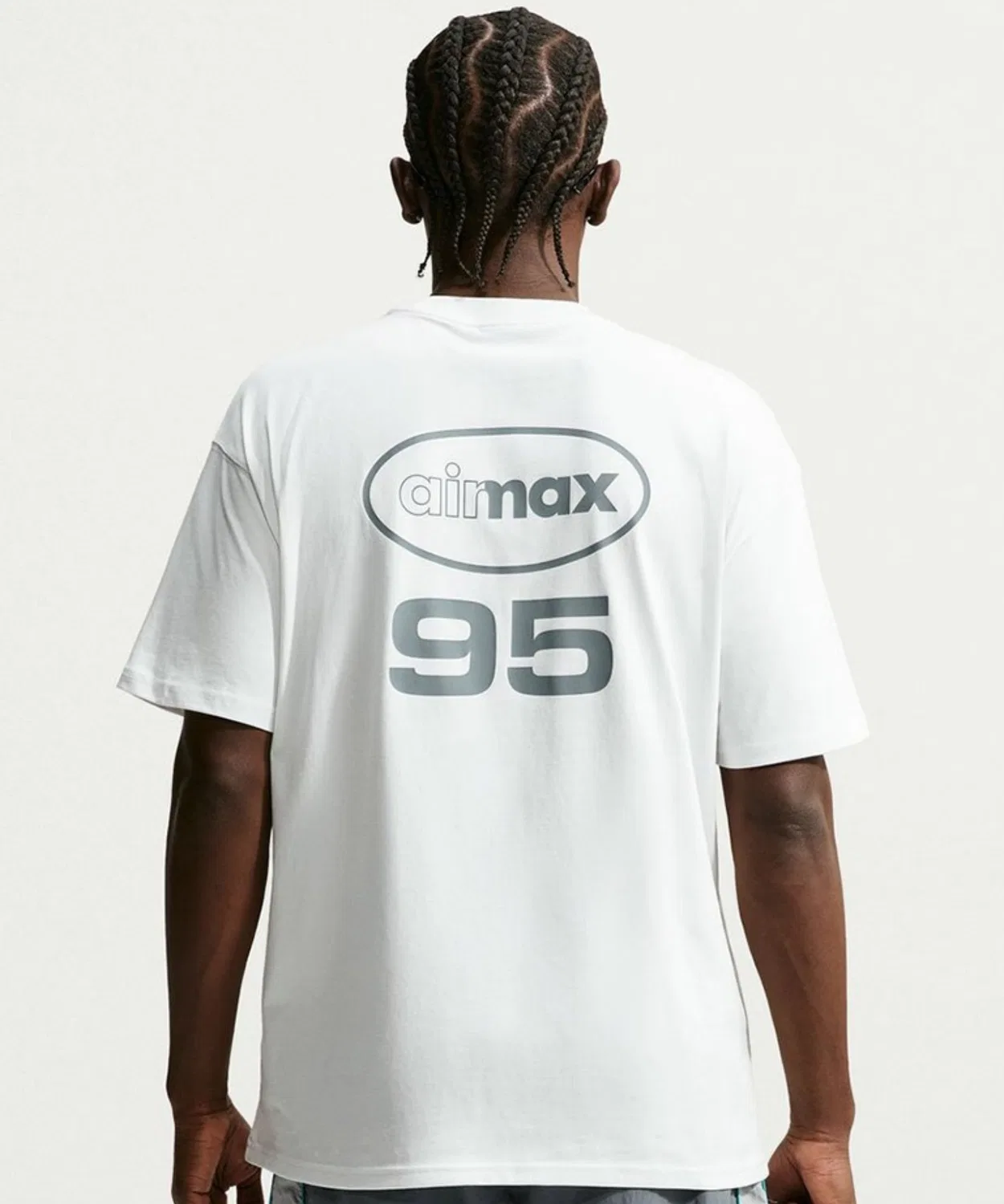 Мужская футболка с коротким рукавом с принтом Air Max 95 NIKE, Белый