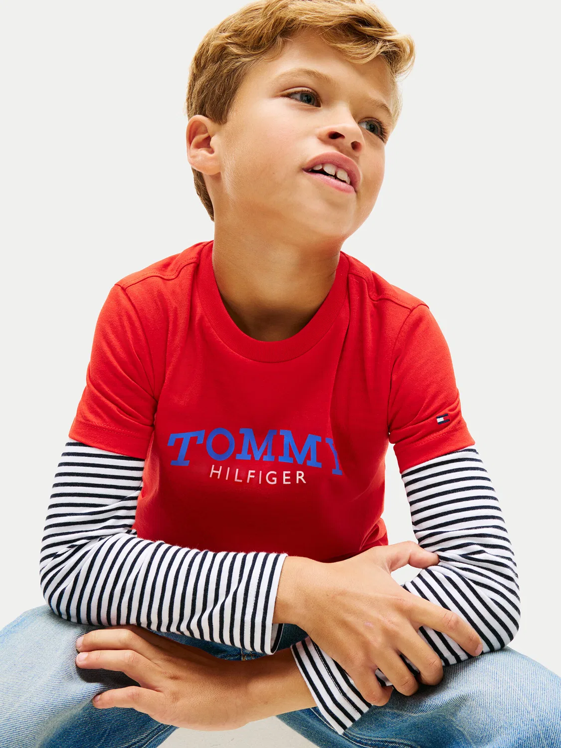 Футболка стандартного кроя для мальчика Tommy Hilfiger, красный — фото 4