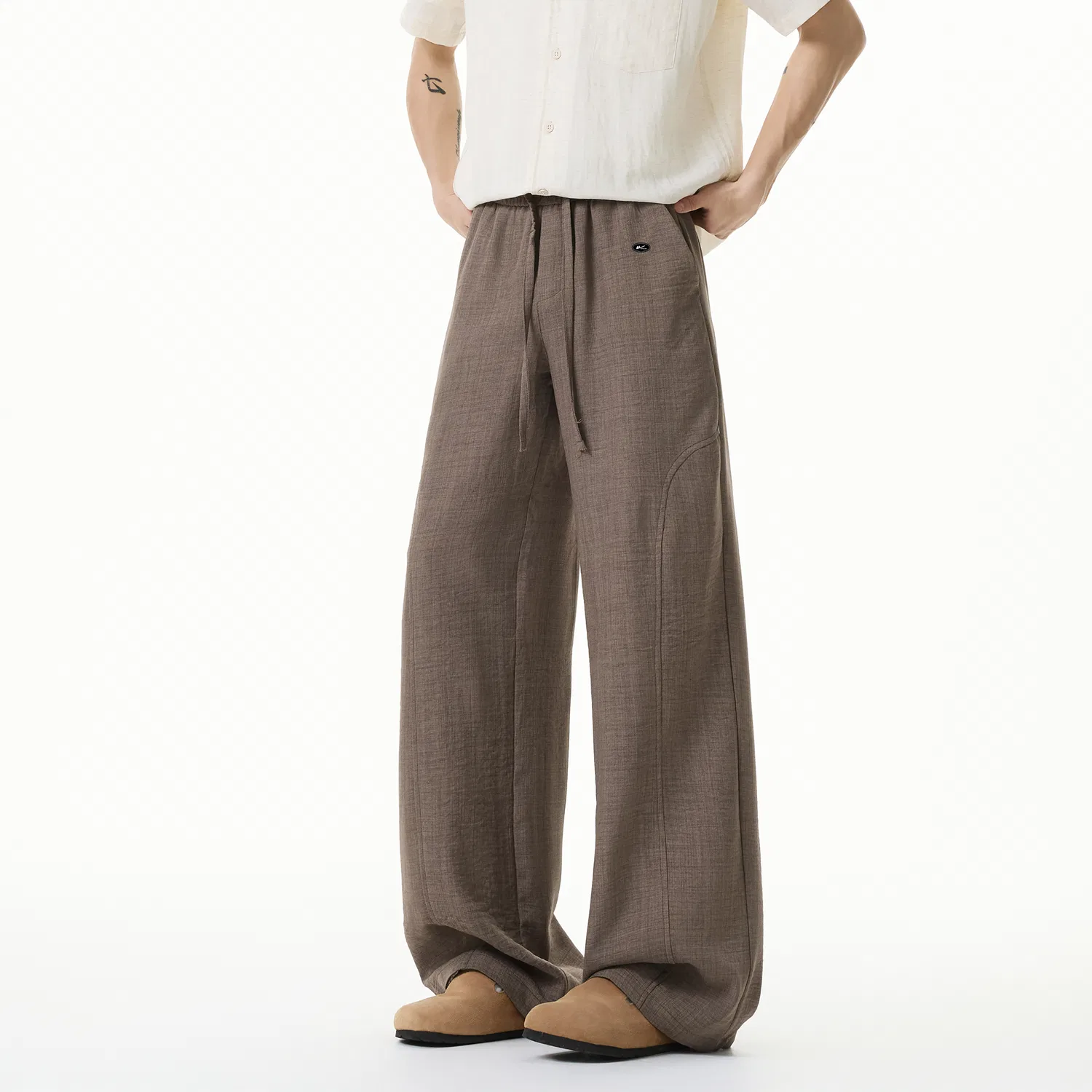 Детские брюки унисекс прямого кроя, Casual Pants, WARRIOR, Apricot — фото 4