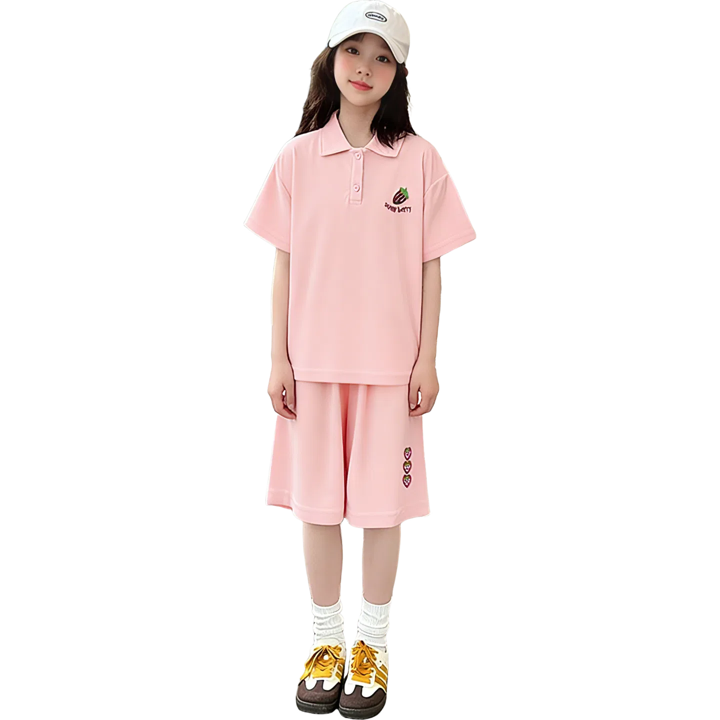 Детский комплект для девочек с коротким рукавом Lanza, Pink