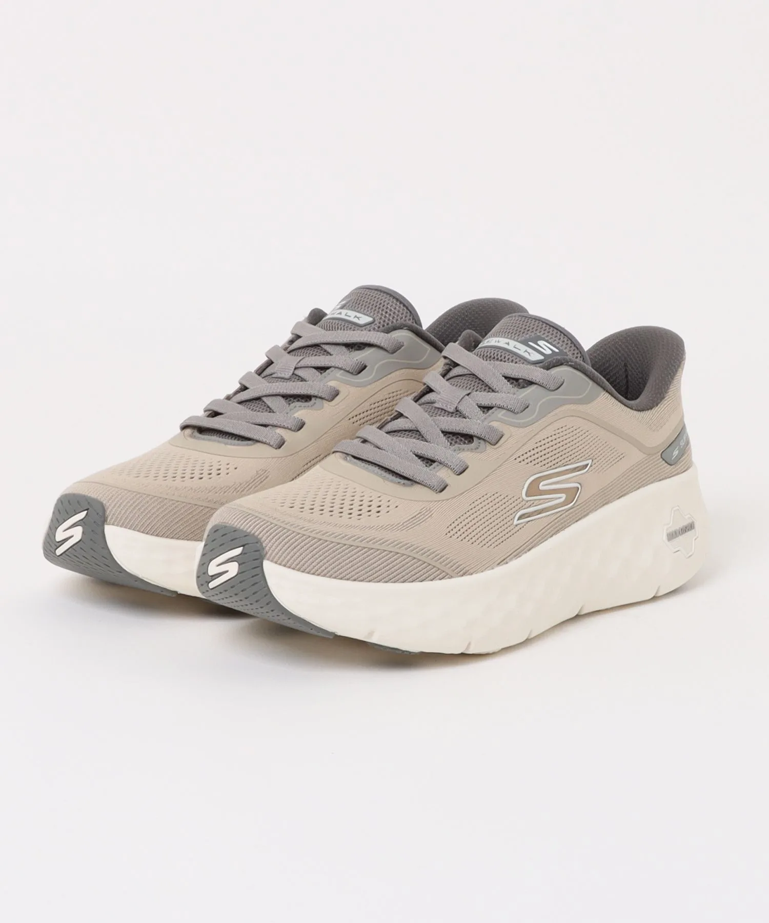 Мужские кроссовки с максимальной амортизацией GO WALK MAX CUSHION SKECHERS бежевые