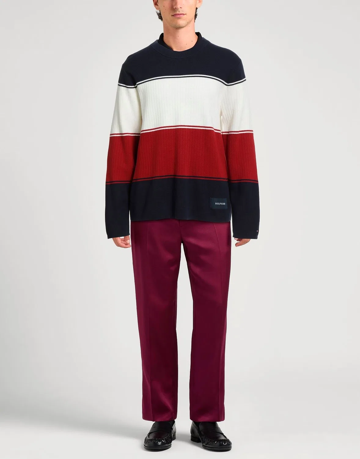 Мужской джемпер хлопковый Tommy Hilfiger, темно‑синий — фото 2
