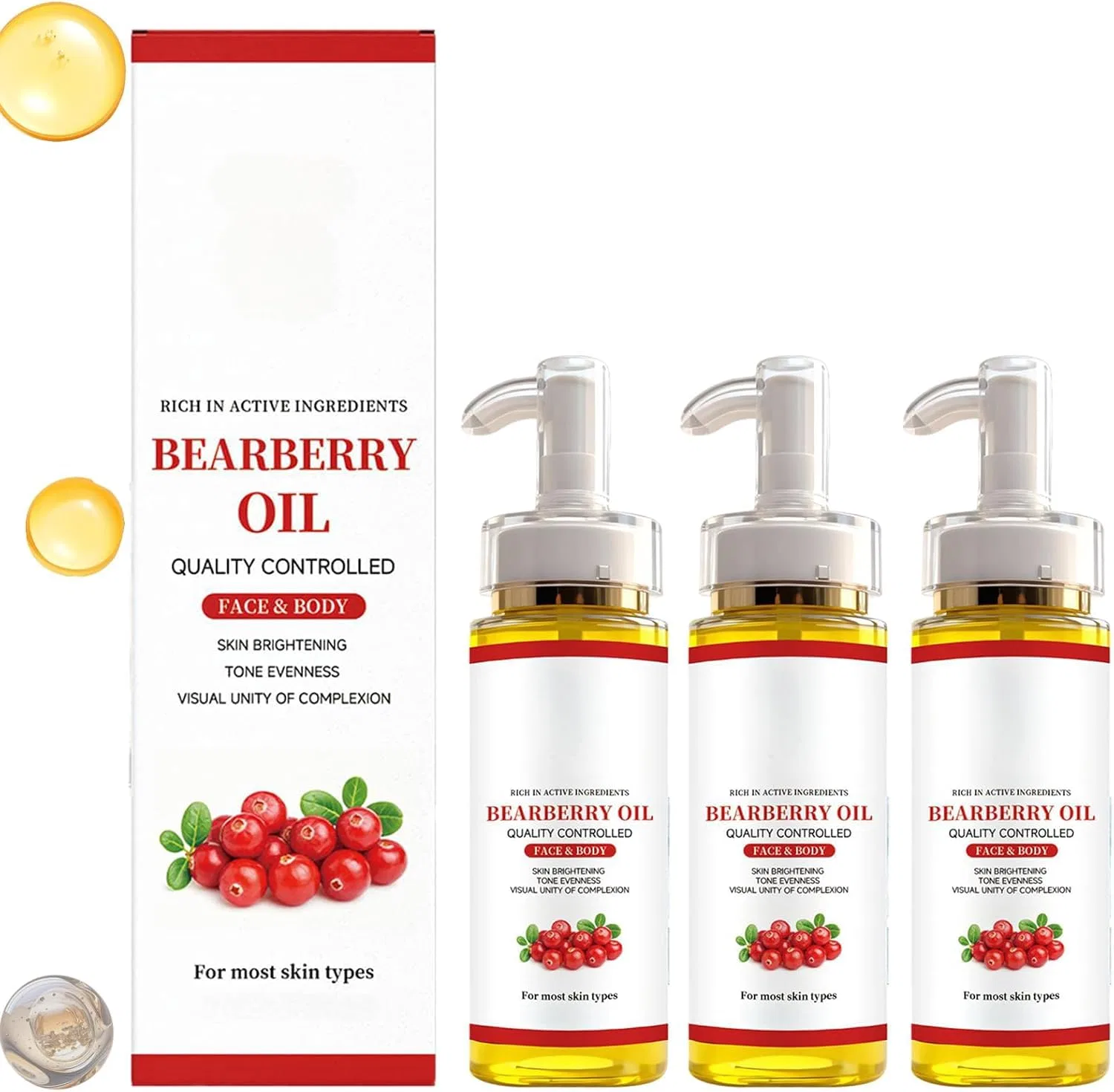 Масло для тела с экстрактом толокнянки, увлажняющее, 155 г, 3 штуки Generic