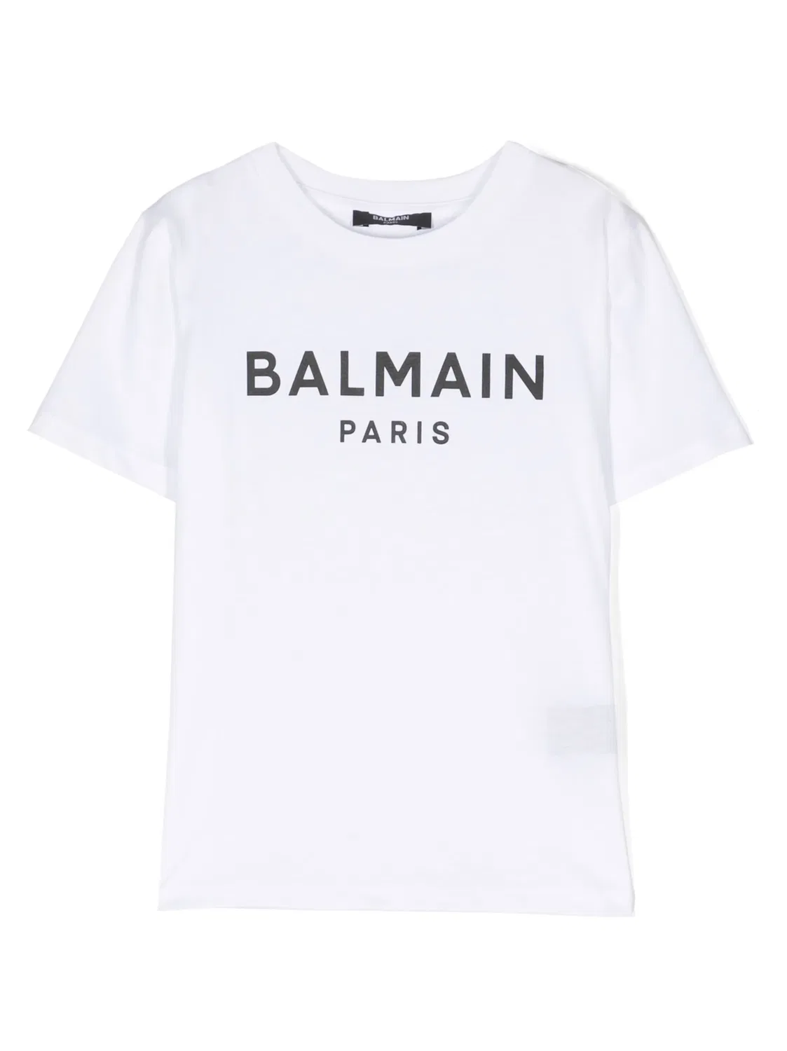 Футболка с логотипом из хлопка Balmain, белый