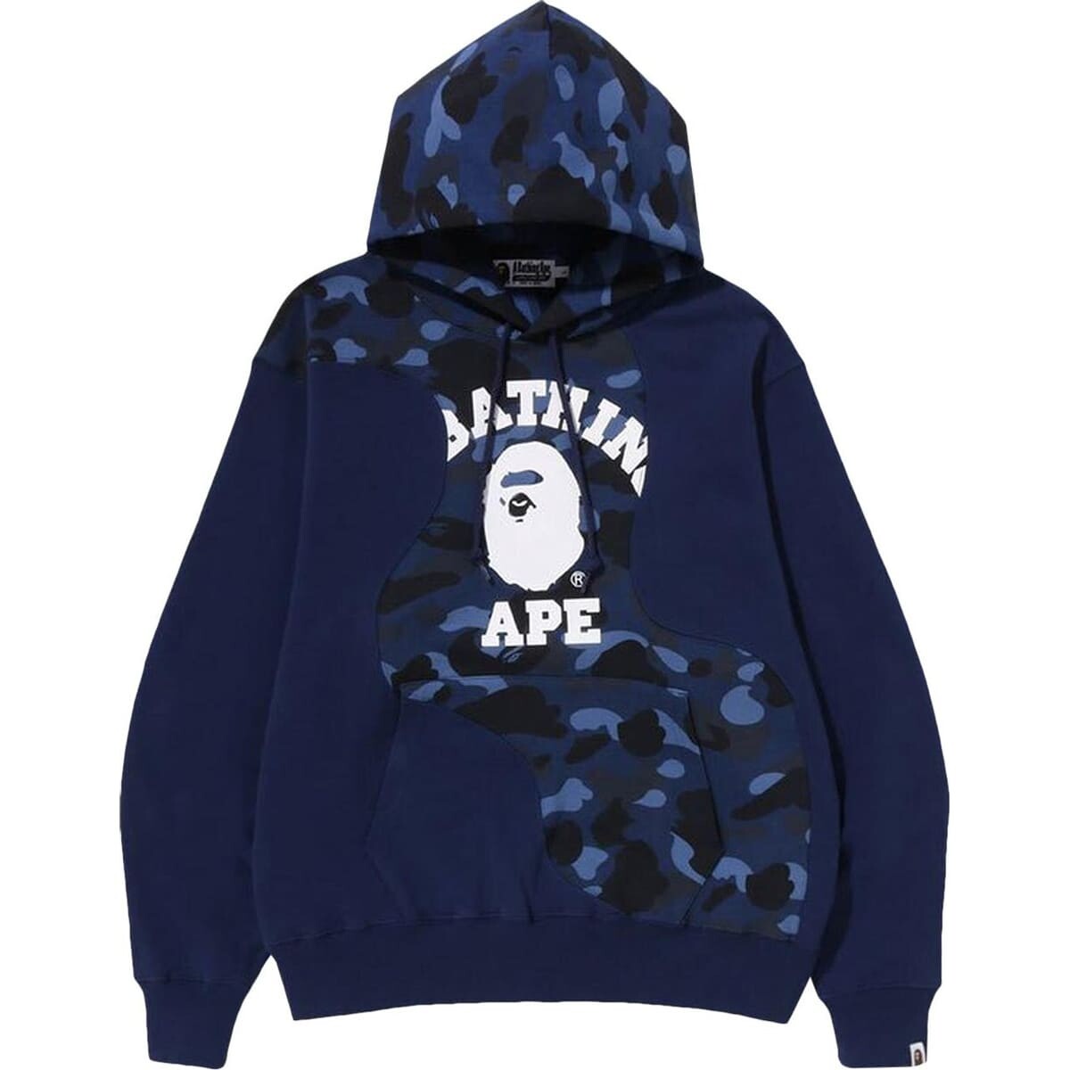

Худи Bape Color Camo College Cutting Relaxed Fit, темно-синий