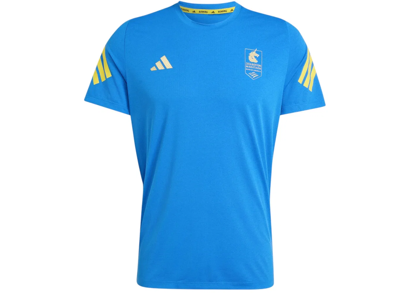 Мужская футболка с принтом Boston Marathon 2026 Adidas, Blue