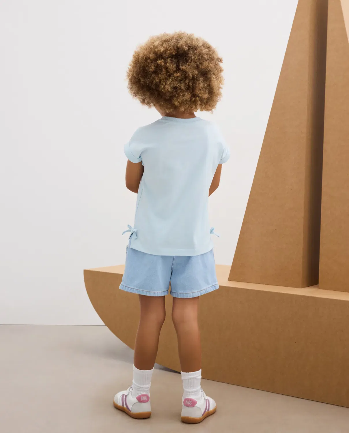 Детские шорты для девочек джинсовые с завышенной талией Kids El Corte Inglés, Cerúleo — фото 3