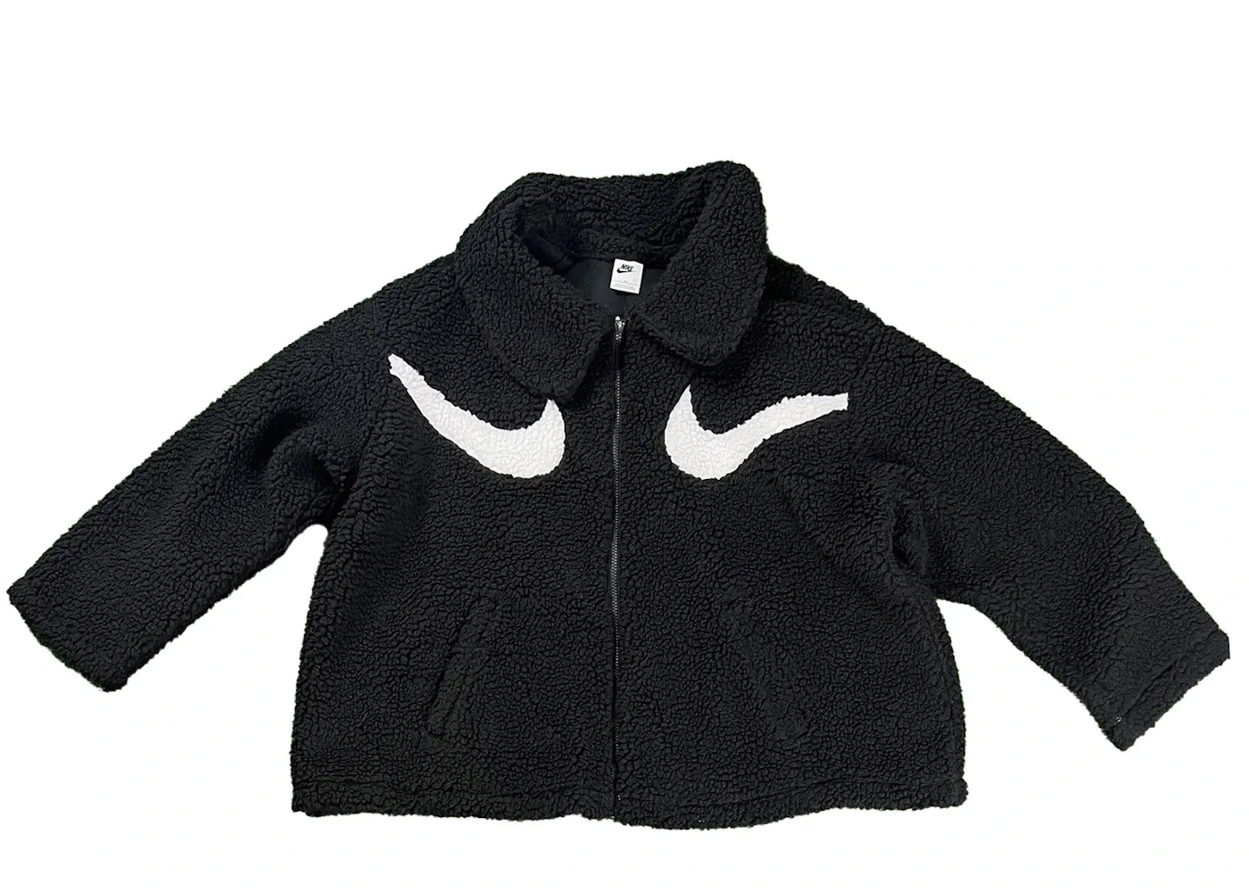 Женская куртка-бомбер с молнией с принтом Jacket Nike, Black/White