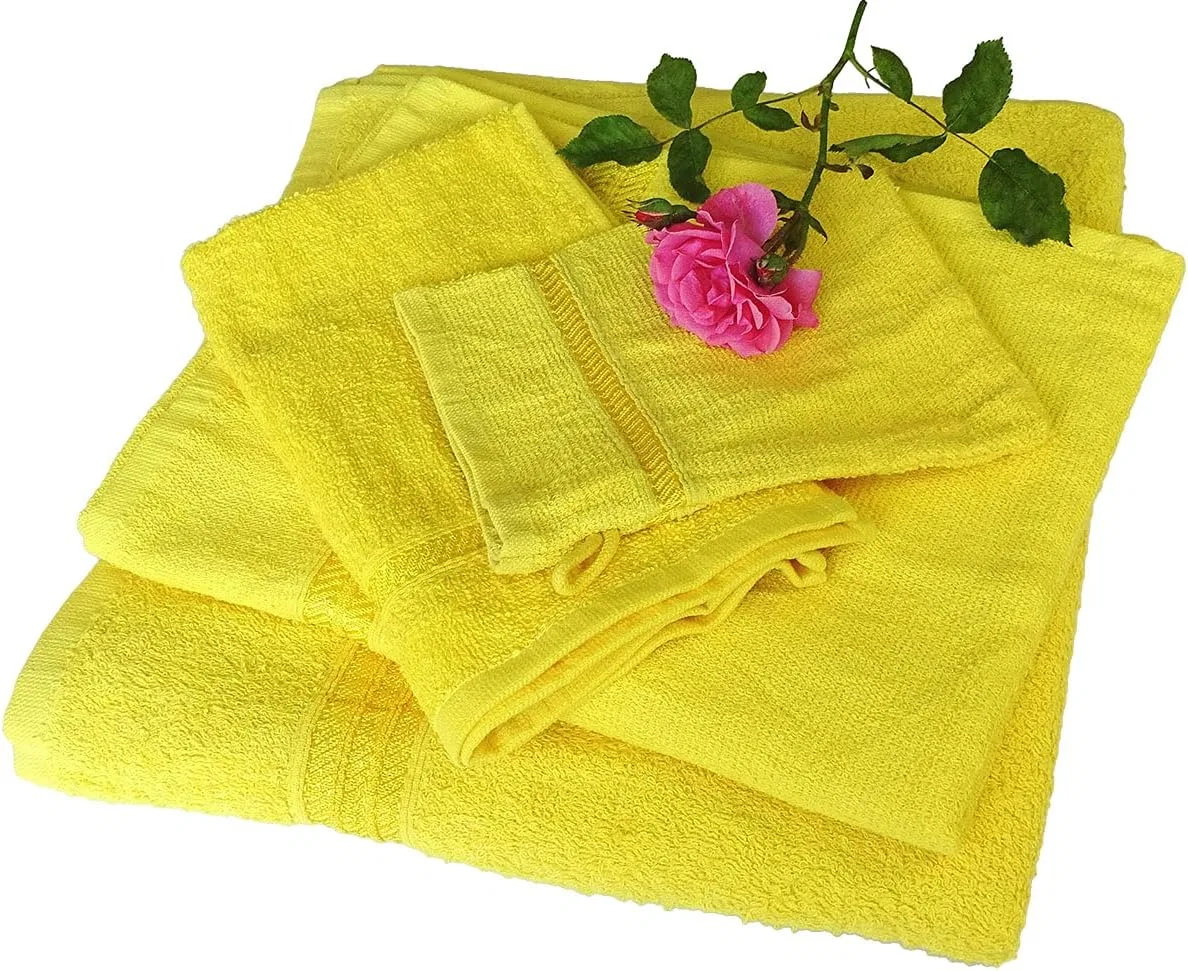 Желтая махровая варежка для мытья CKM Ckm, Yellow — фото 2