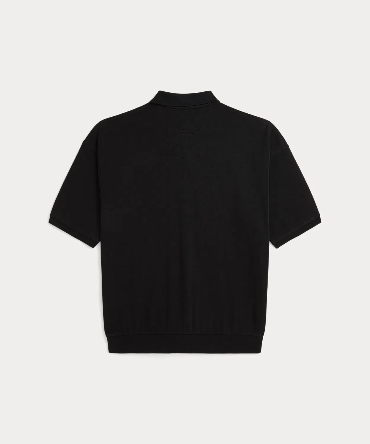 Мужская хлопковая футболка-поло с коротким рукавом, Relaxed Fit POLO RALPH LAUREN, Черный — фото 2