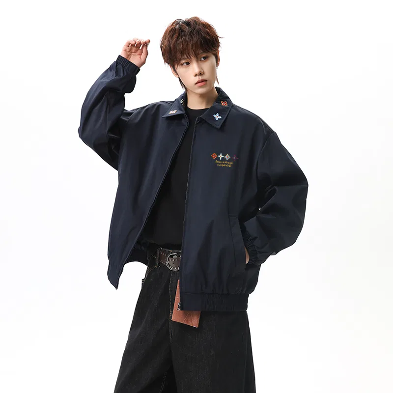 Детское пальто однобортное с воротником BALENO, Navy Blue — фото 4