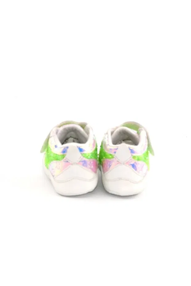 Детские пинетки для новорожденных с цветным принтом Babytor, White F Green Pink — фото 3