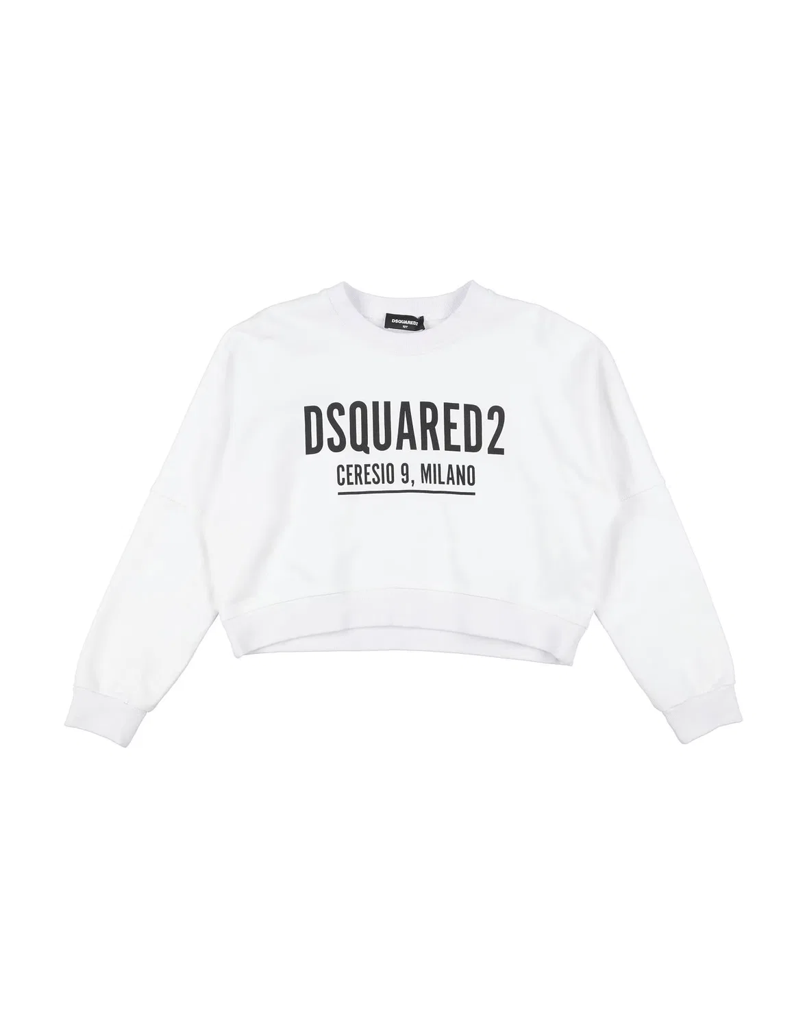 Детский свитшот для девочек с принтом Dsquared2, белый