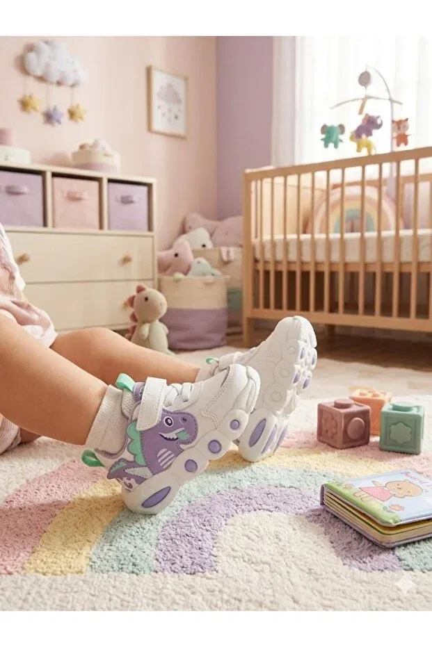 Детские спортивное ортопедическое кроссовки для девочек Lütfi, White-Lilac