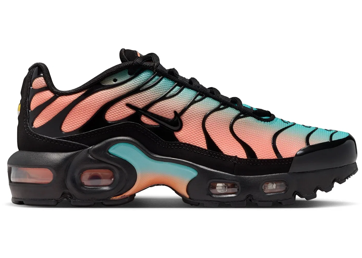 Детские кроссовки Lifestyle Nike Air Max Plus, Black/Aurora Green/Orange Pulse/Black