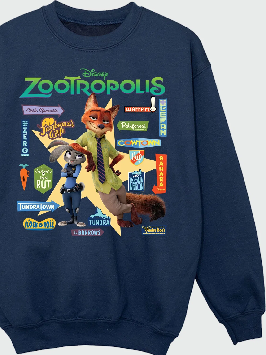 Свитшот с принтом Zootropolis Rags & Rascals, синий — фото 4